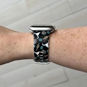 Black Western watch band compatible with Apple Watches